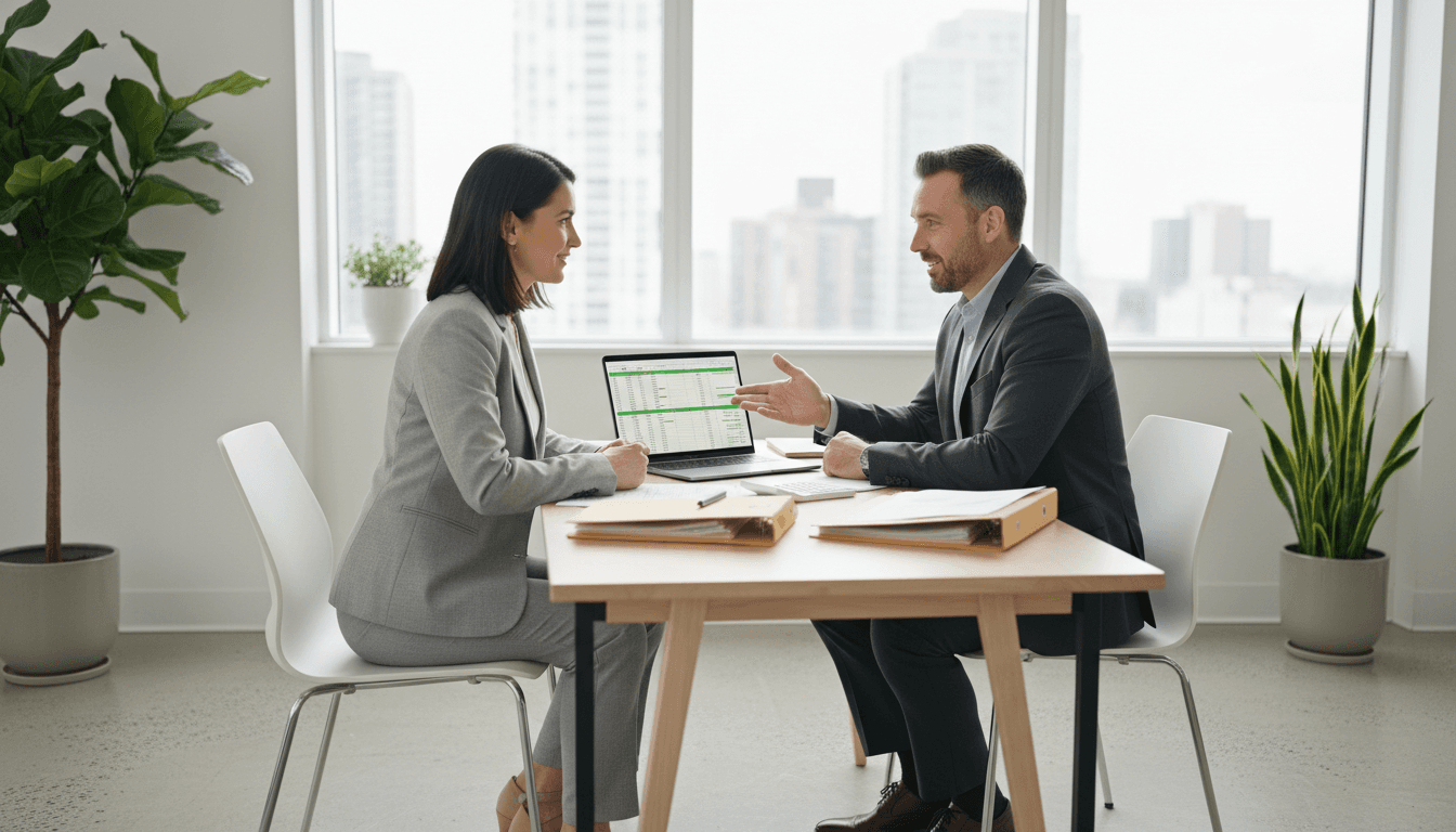 Professional handshake between a business owner and accountant
